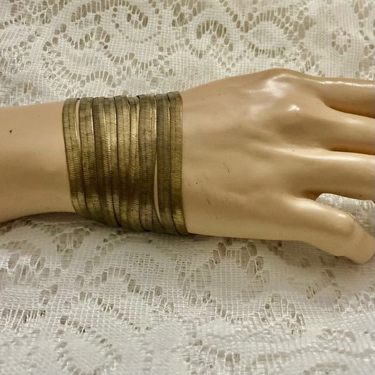 Vintage, Keneth Coke Brass Multi-strand Cuff Bracelets