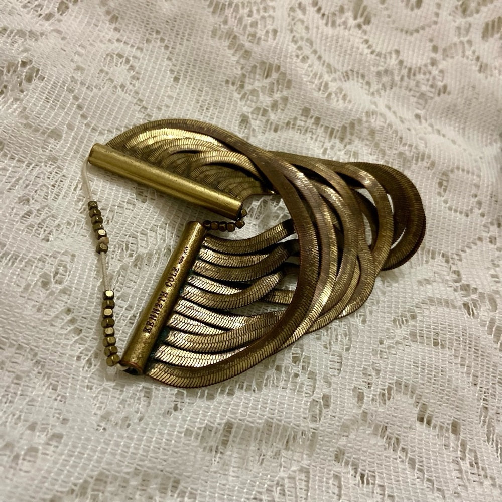 Vintage, Keneth Coke Brass Multi-strand Cuff Bracelets