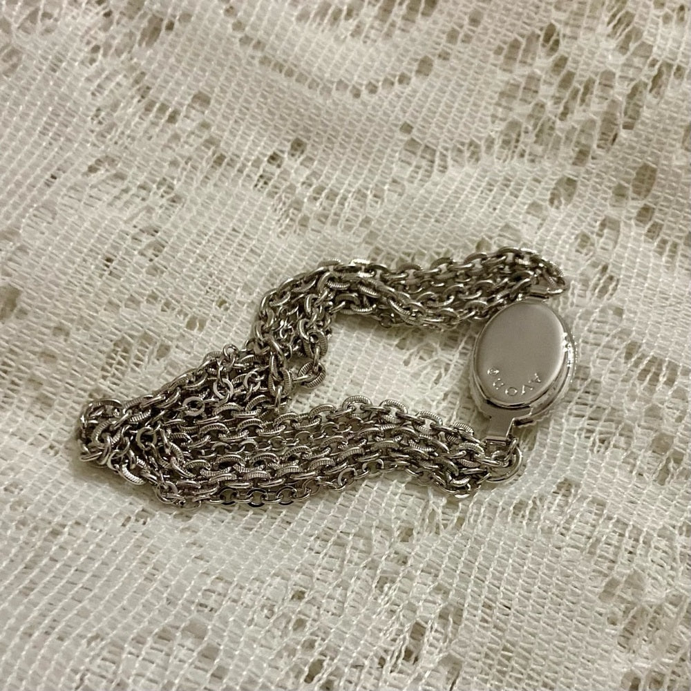 Vintage, Avon. Silver Multi-strand Cameo Bracelet