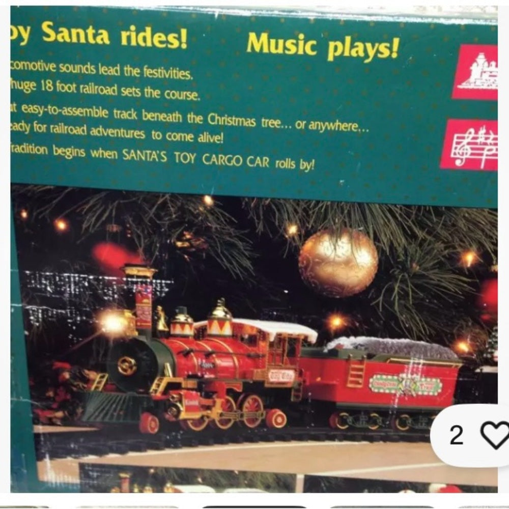 1994 Candy Cane Lane Musical Train 25in x 20in x 6.5in Box