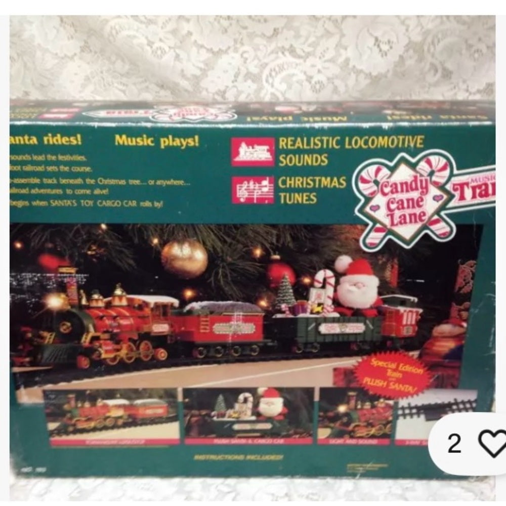 1994 Candy Cane Lane Musical Train 25in x 20in x 6.5in Box