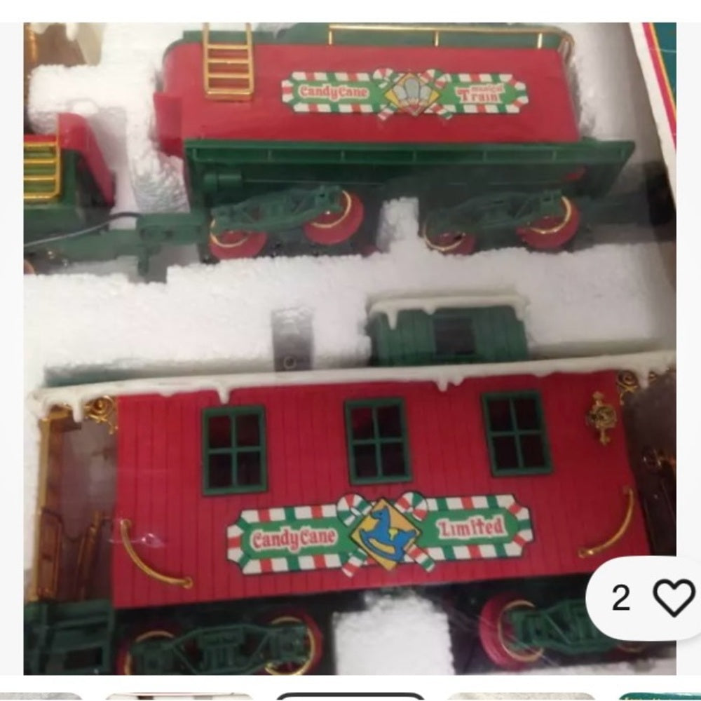 1994 Candy Cane Lane Musical Train 25in x 20in x 6.5in Box