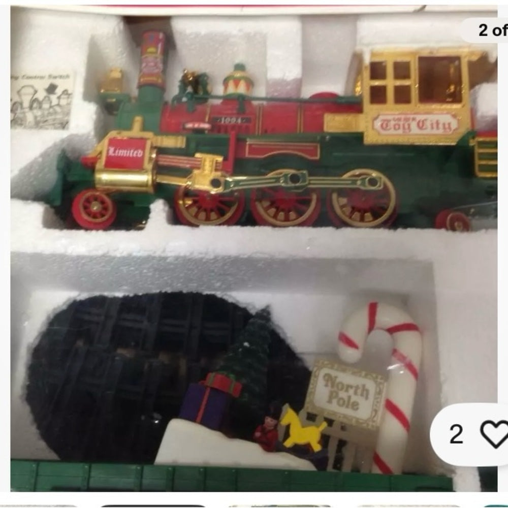1994 Candy Cane Lane Musical Train 25in x 20in x 6.5in Box
