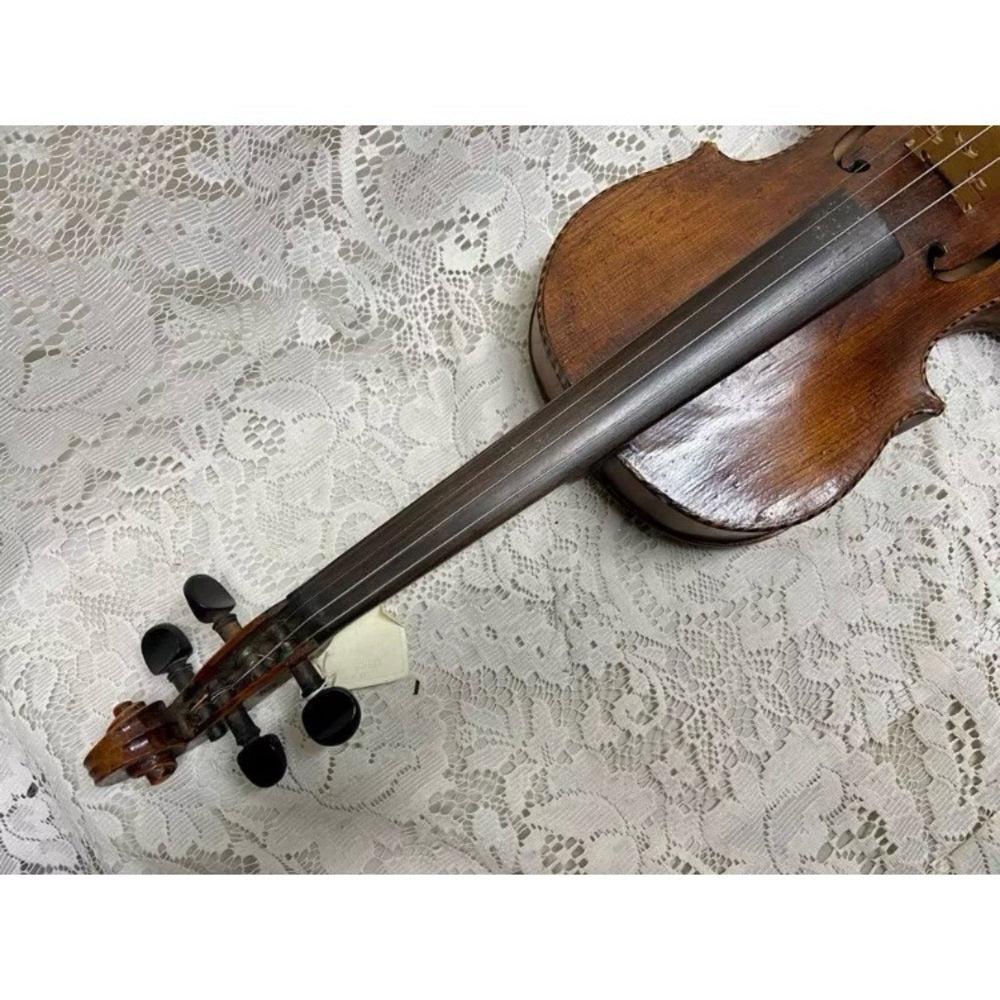 Antique, 19th C Handcrafted Violin with Original Wooden Case and Bow