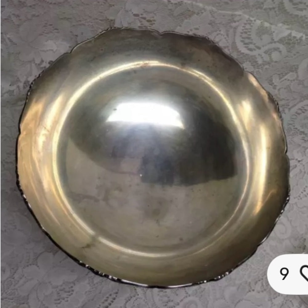 Vintage, 5pc Silver Plated Punch- Soup-Pasta- Salad Bowl with Ladle 9inH x 12inD