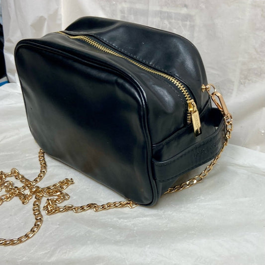 Dolce Gabbana Black Faux Leather Pouch- Crossbody 8.5x 5.5x 4.5 (Z0225)