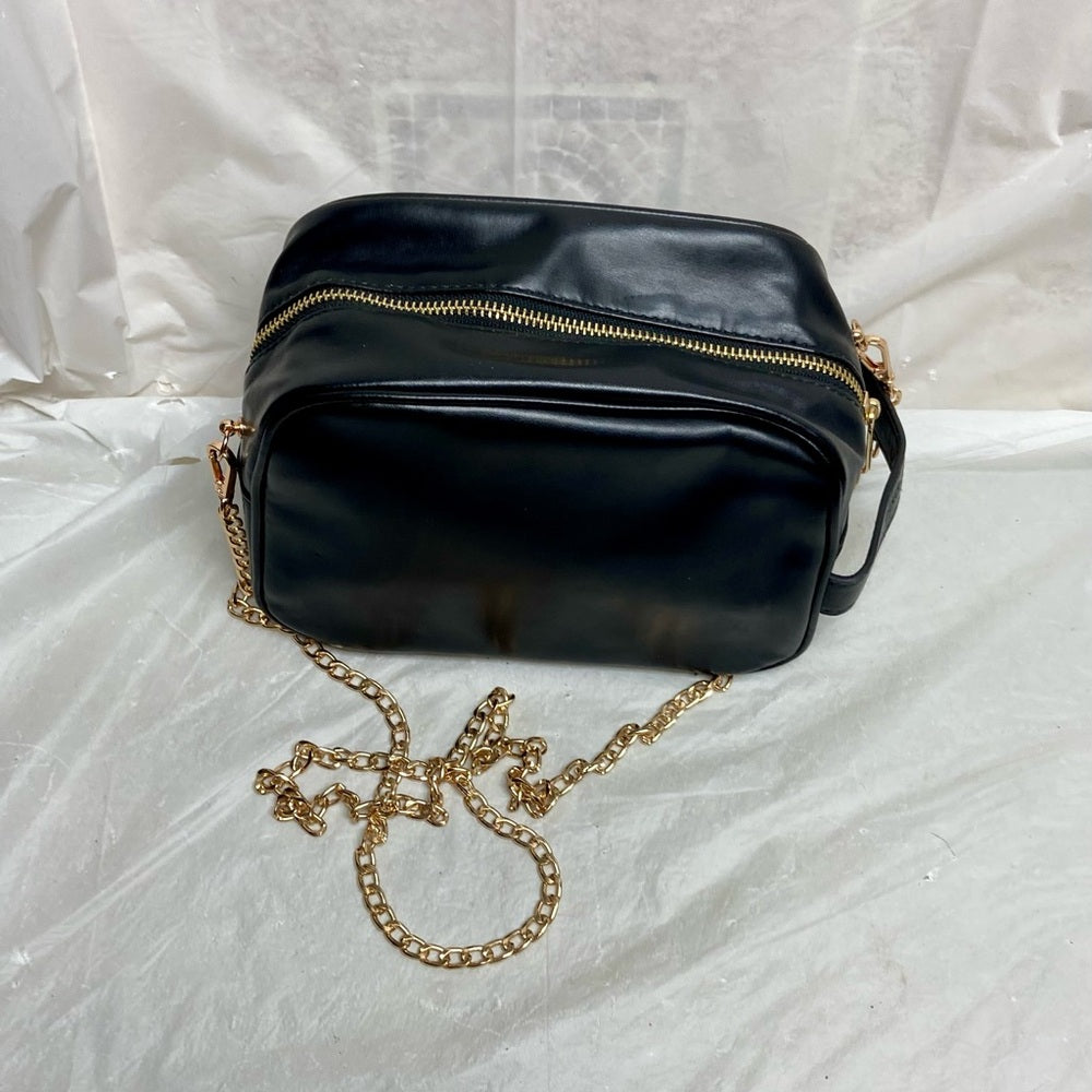 Dolce Gabbana Black Faux Leather Pouch- Crossbody 8.5x 5.5x 4.5 (Z0225)