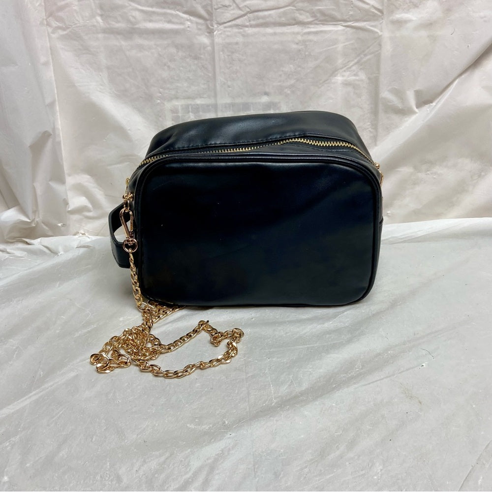 Dolce Gabbana Black Faux Leather Pouch- Crossbody 8.5x 5.5x 4.5 (Z0225)