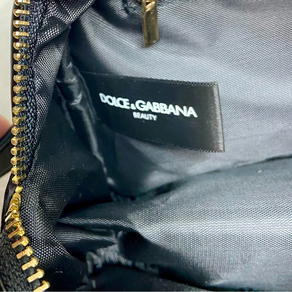 Dolce Gabbana Black Faux Leather Pouch- Crossbody 8.5x 5.5x 4.5 (Z0225)