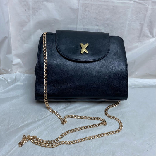 Paloma Picasso- Tiffany’s Designer, Italy Black Leather-Shoulder- Crossb…