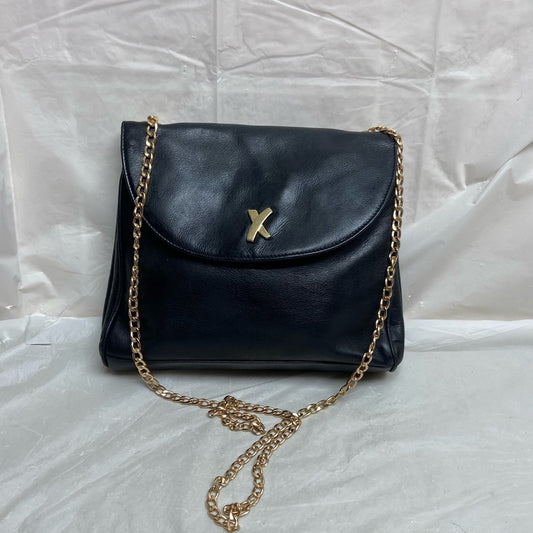 Paloma Picasso- Tiffany’s Designer, Italy Black Leather-Shoulder- Crossb…