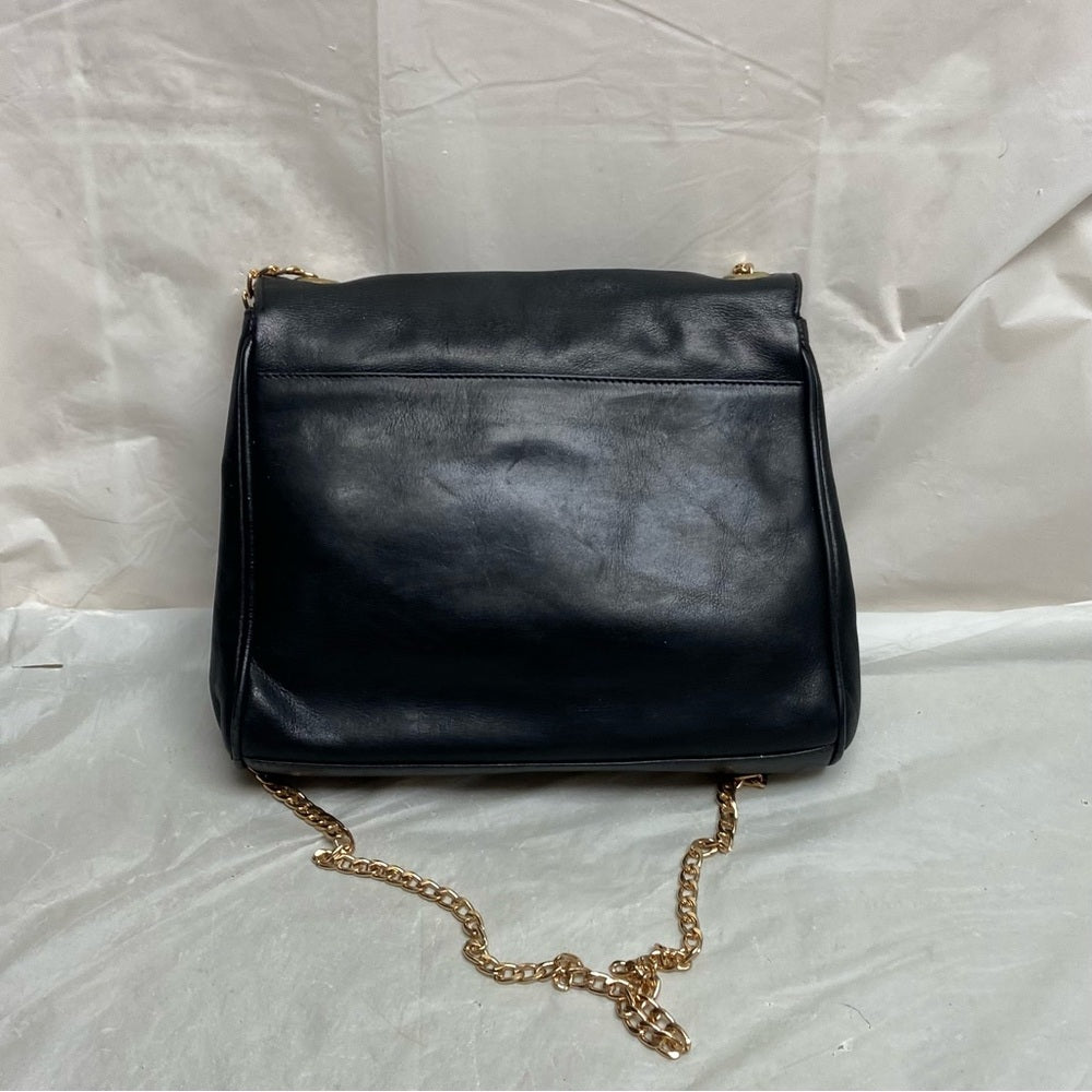 Paloma Picasso- Tiffany’s Designer, Italy Black Leather-Shoulder- Crossb…