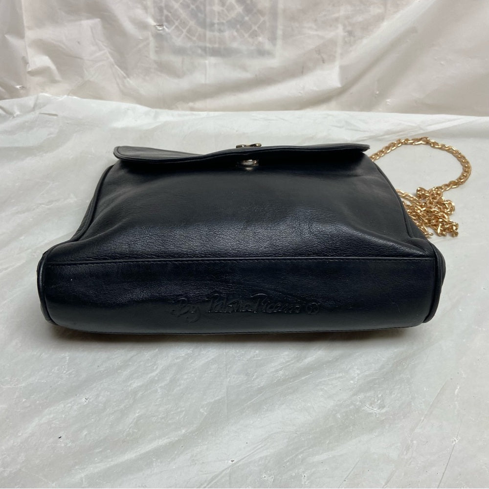 Paloma Picasso- Tiffany’s Designer, Italy Black Leather-Shoulder- Crossb…