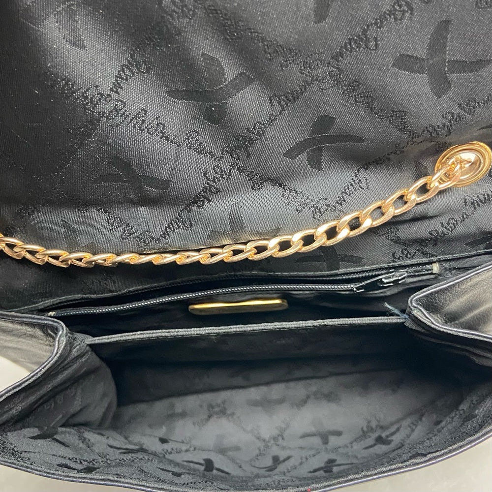Paloma Picasso- Tiffany’s Designer, Italy Black Leather-Shoulder- Crossb…