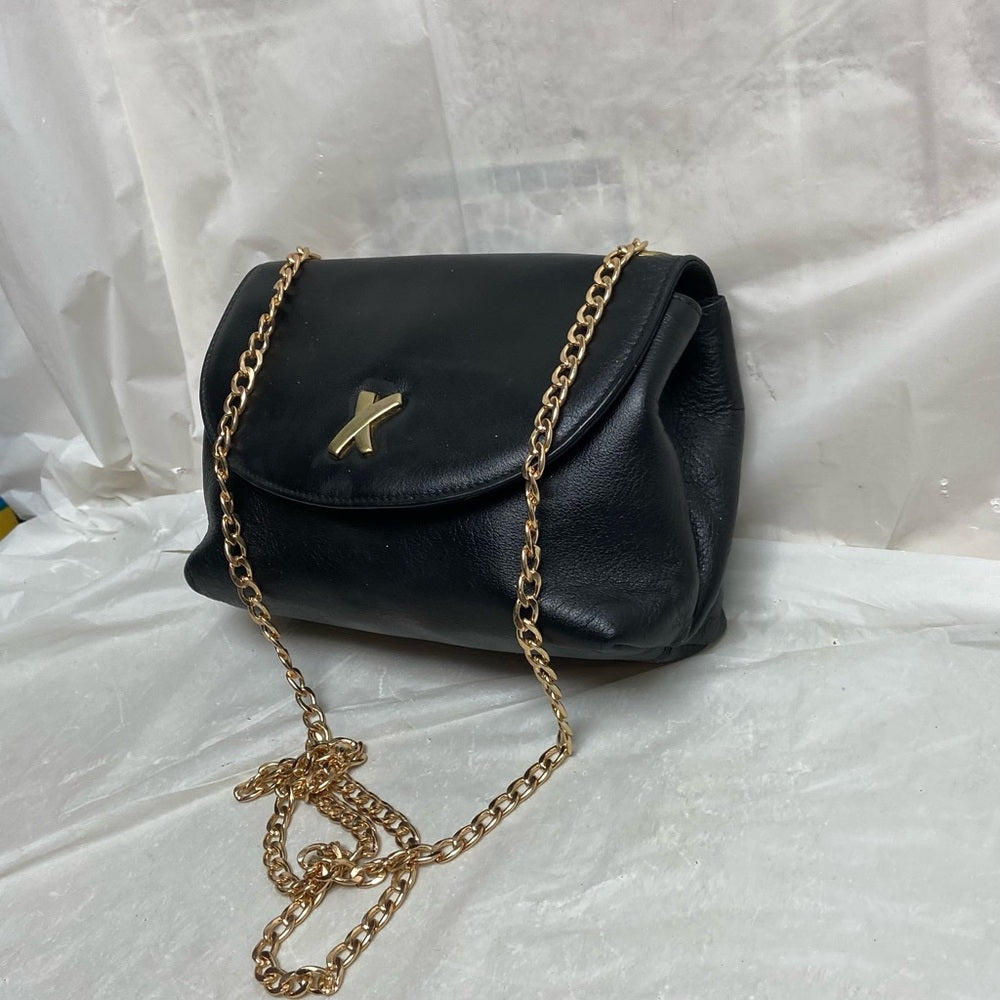 Paloma Picasso- Tiffany’s Designer, Italy Black Leather-Shoulder- Crossbo…