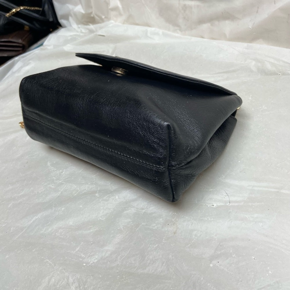Paloma Picasso- Tiffany’s Designer, Italy Black Leather-Shoulder- Crossbo…
