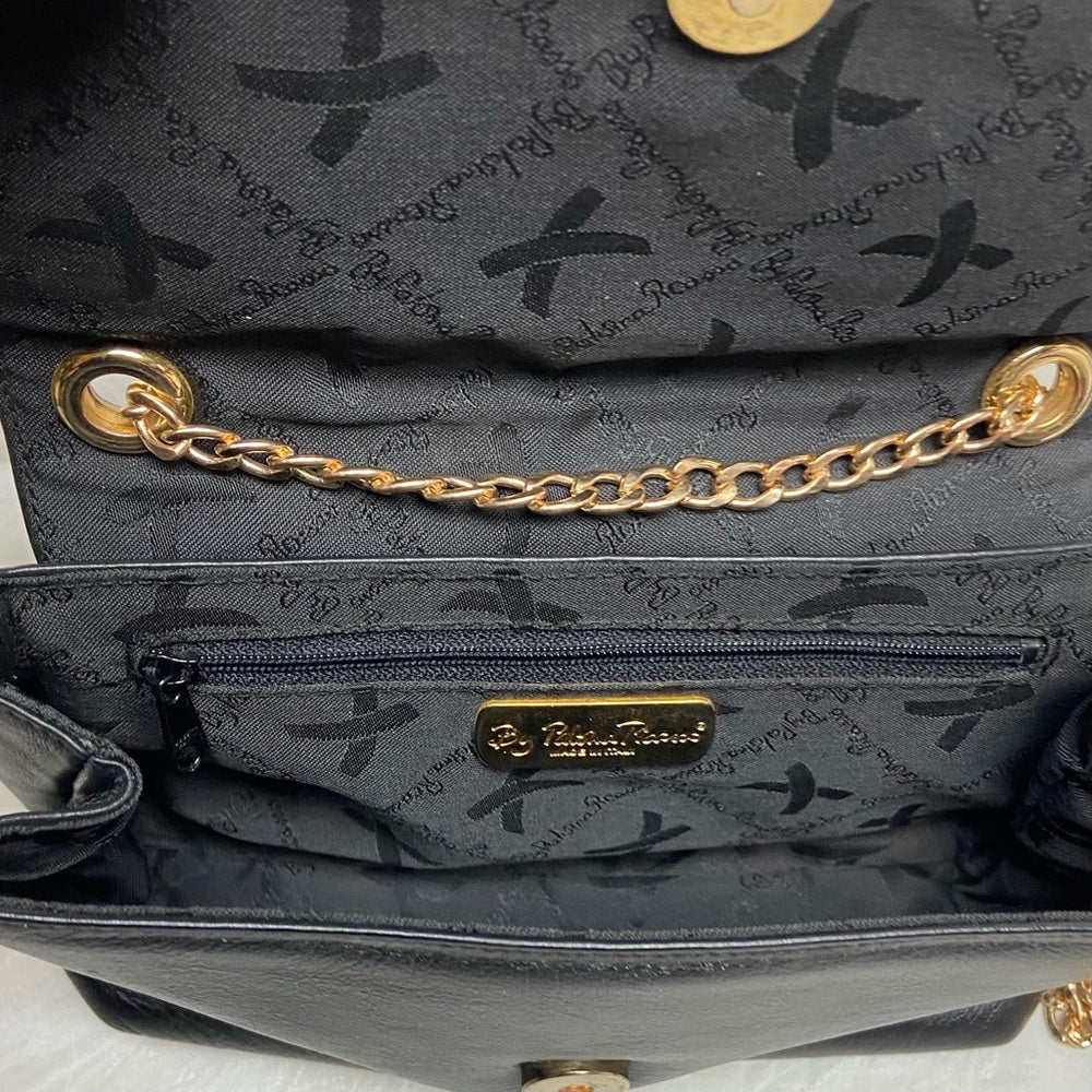 Paloma Picasso- Tiffany’s Designer, Italy Black Leather-Shoulder- Crossbo…