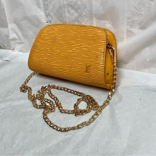 Louis Vuitton Yellow Epi Leather Cosmetic Pouch-CB