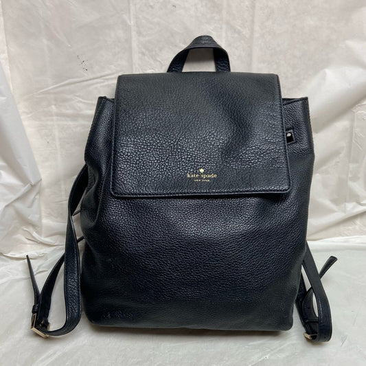 Kate Spade Black Leather Backpack 13in x 10in x 5in