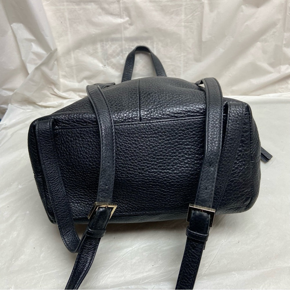 Kate Spade Black Leather Backpack 13in x 10in x 5in