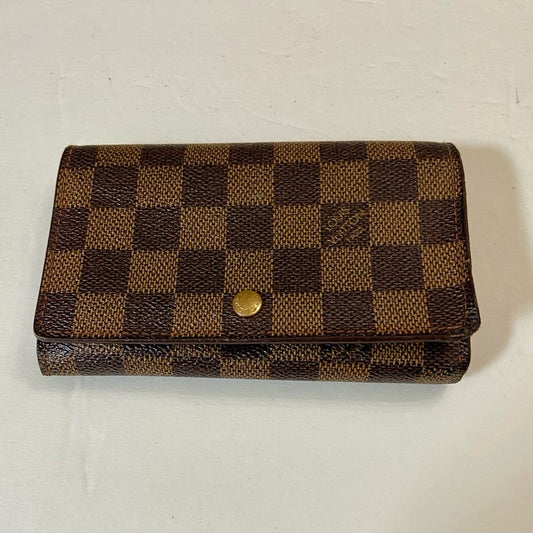 Louis Vuitton, Damier Ebene Tresor Bi-Fold Zip Wallet 5.5in x 4in (MI091…