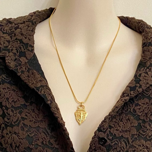 Vintage Authentic Gucci, 18in Gold Plated Charm Necklace (D)