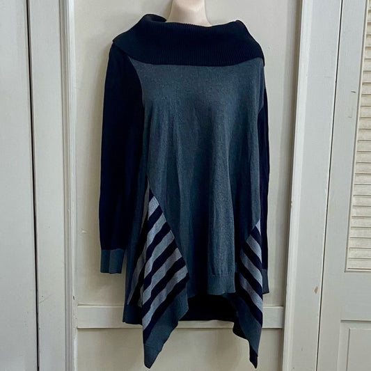 Style& Co., Black-Gray Mini Sweater Dress