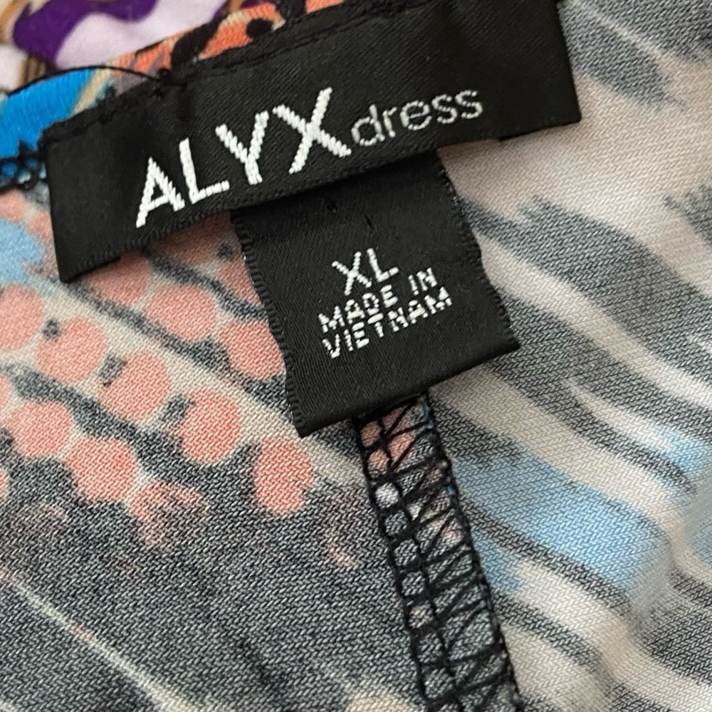 Alyx Chevron Blue and Pink Dress (XL)