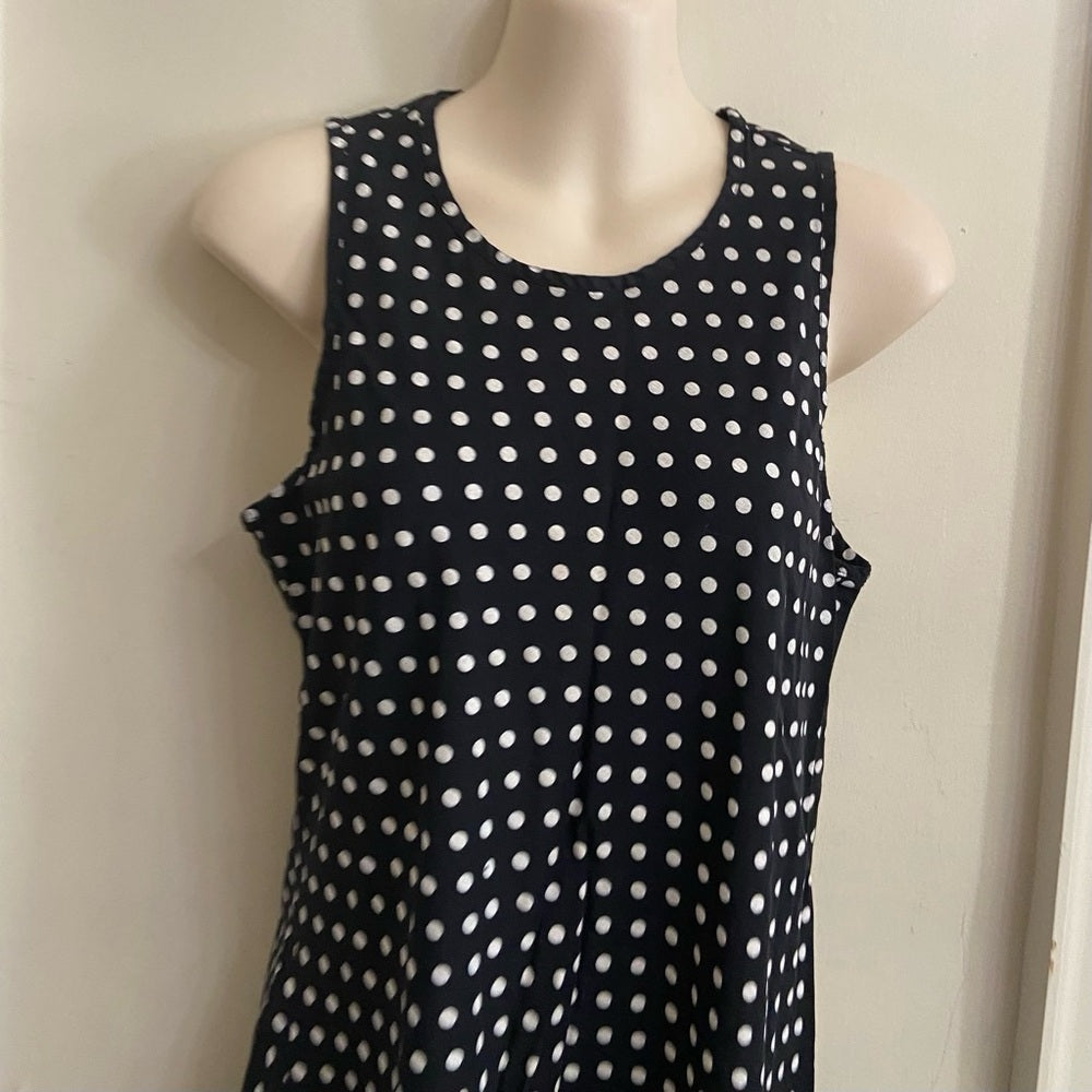 Vintage, Gantos Black Polka Dot Dress Size 10