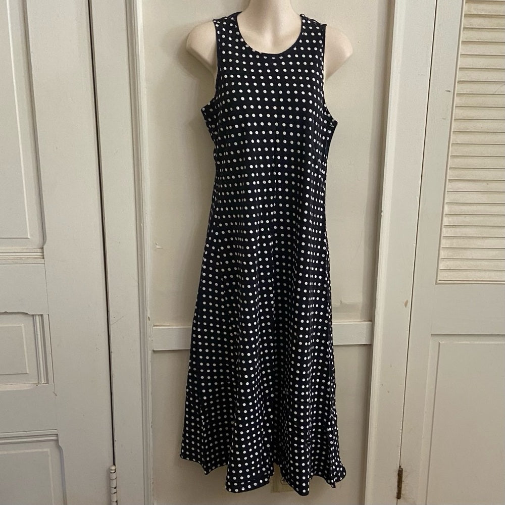 Vintage, Gantos Black Polka Dot Dress Size 10