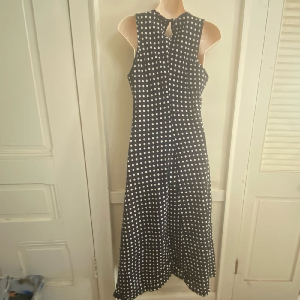 Vintage, Gantos Black Polka Dot Dress Size 10