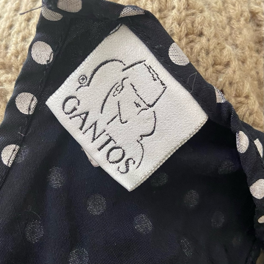 Vintage, Gantos Black Polka Dot Dress Size 10
