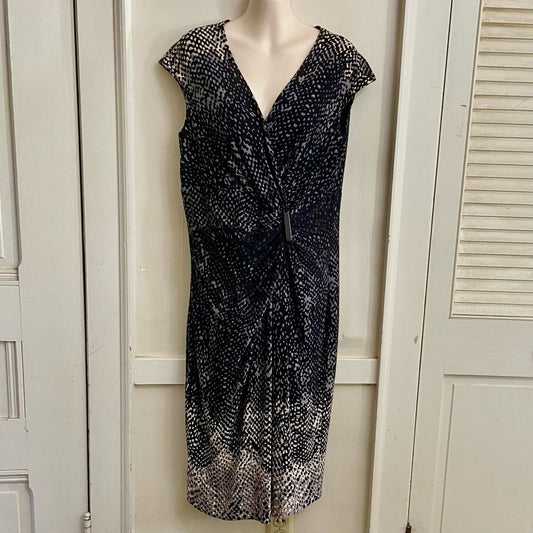 Anne KleinBlack-Gray Stretchy Dress (12)