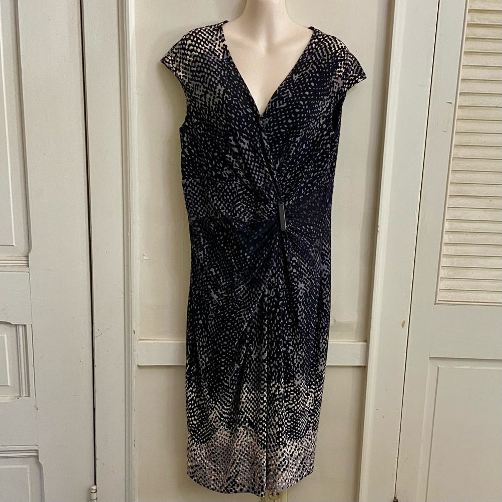 Anne KleinBlack-Gray Stretchy Dress (12)