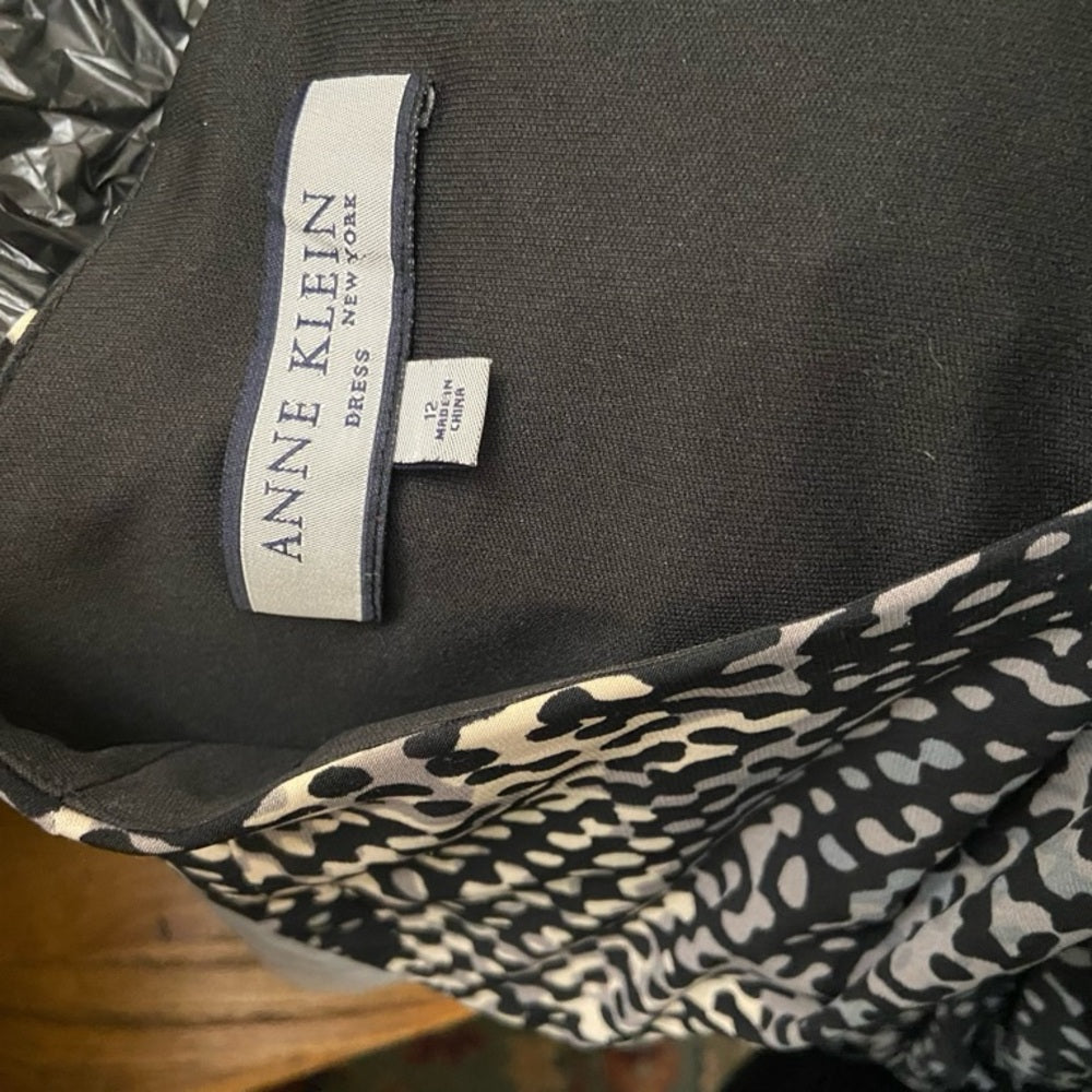 Anne KleinBlack-Gray Stretchy Dress (12)