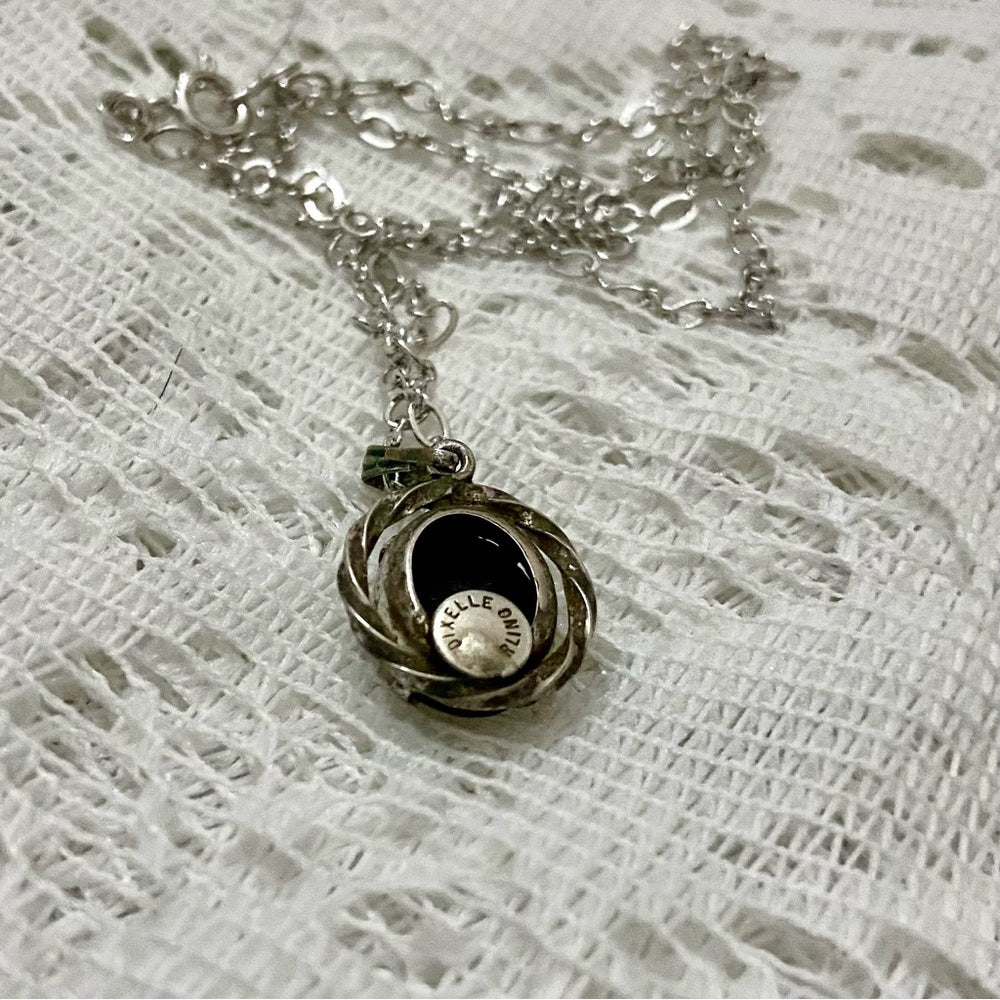 Antique Genuine Mother of Pearl Cameo - Sterling Pendant w/ 16in Sterling Chain