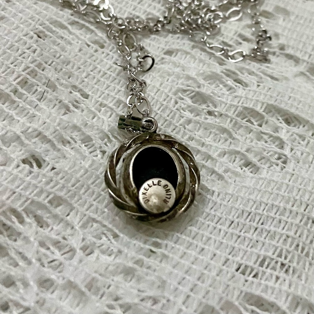Antique Genuine Mother of Pearl Cameo - Sterling Pendant w/ 16in Sterling Chain