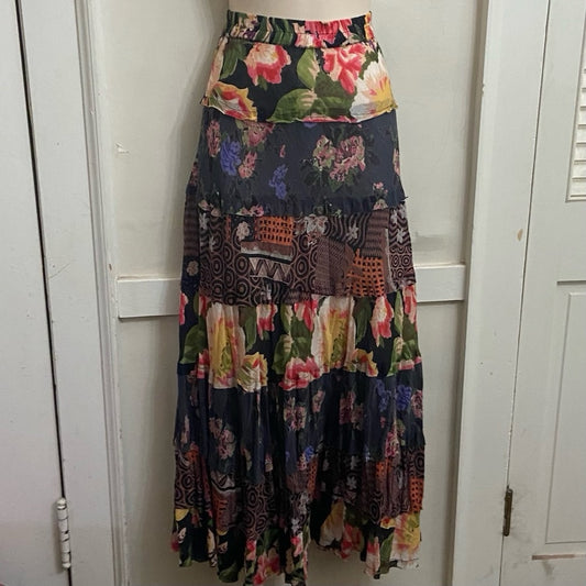 New Directions Peasant- Layered Floral Skirt - Size S