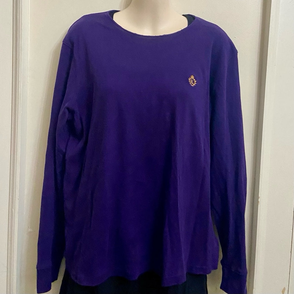 Ralph Lauren Purple Long Sleeves Blouse (L)