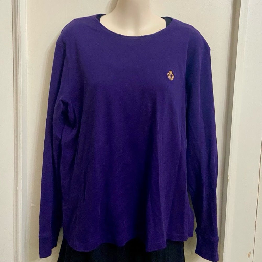 Ralph Lauren Purple Long Sleeves Blouse (L)
