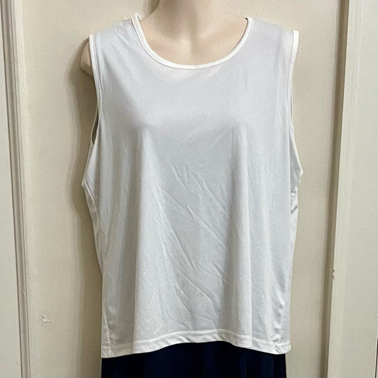 White Sleeveless Blouse  (L)