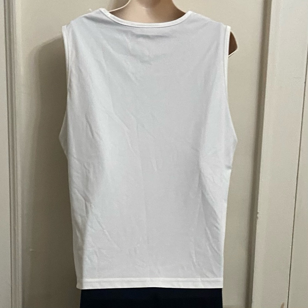 White Sleeveless Blouse  (L)