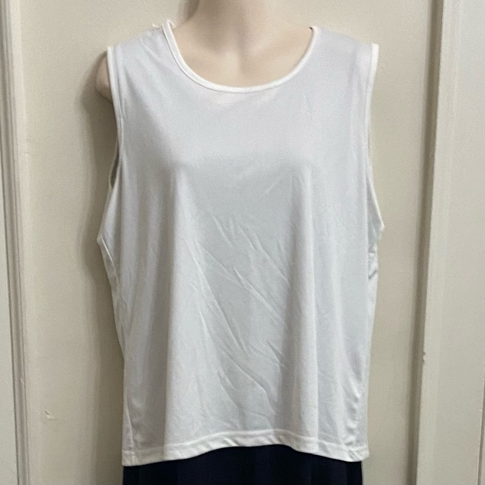 White Sleeveless Blouse  (L)