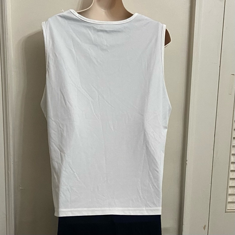 White Sleeveless Blouse  (L)