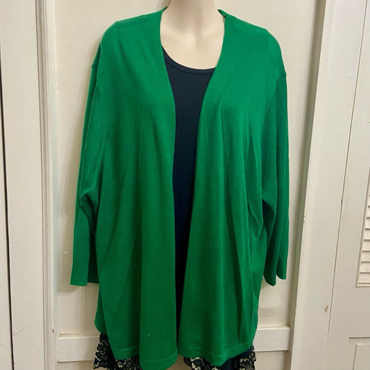 Worthington Green Sweater Cardigan (3X)