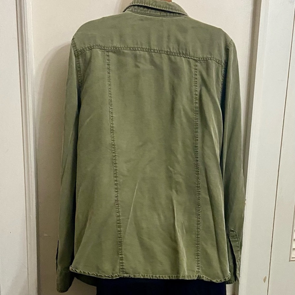 Lane Bryant Khaki Green Shirt (XL)