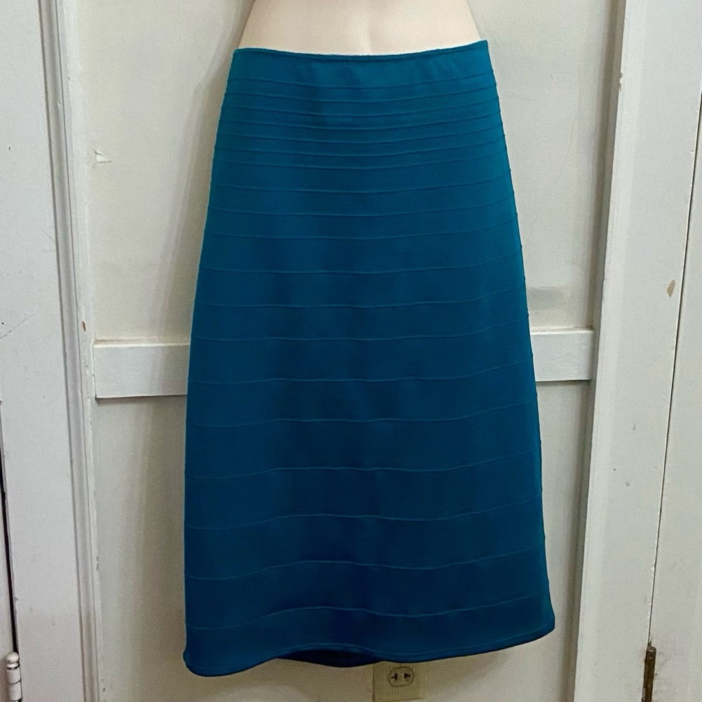 Olivia Blu- Teal Blue Layered Skirt (1X)