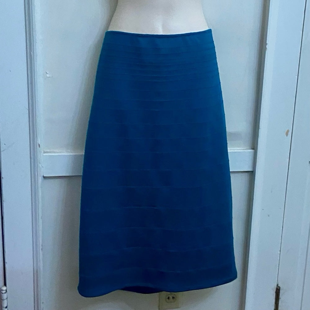 Olivia Blu- Teal Blue Layered Skirt (1X)
