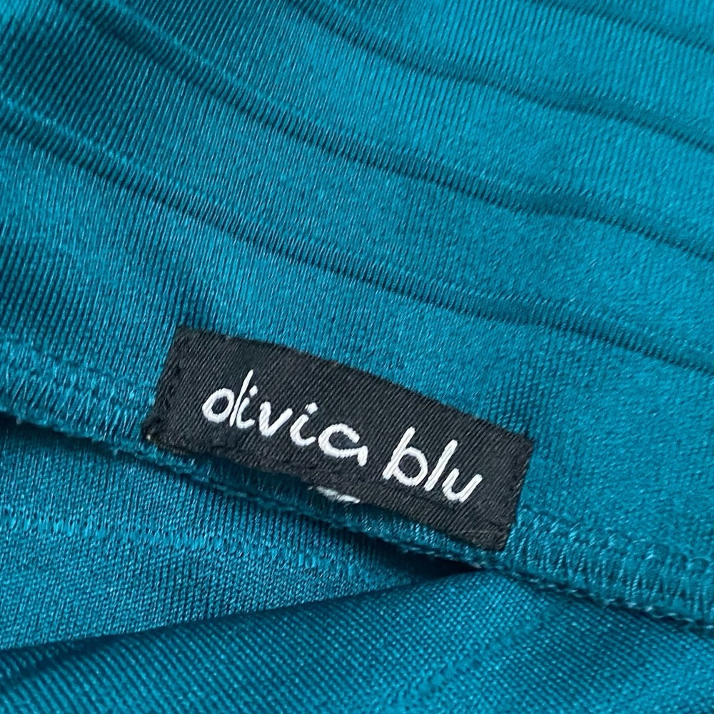Olivia Blu- Teal Blue Layered Skirt (1X)