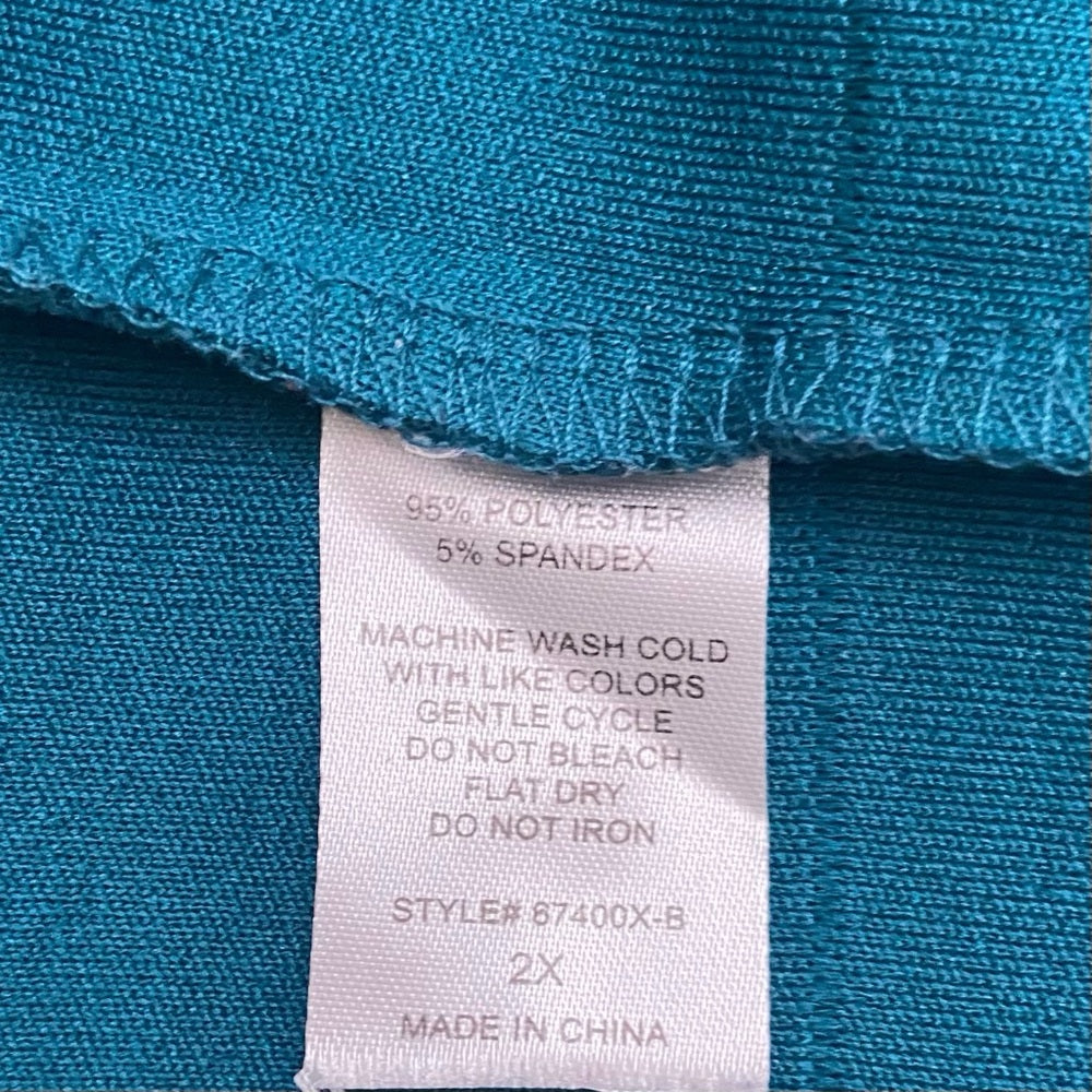 Olivia Blu- Teal Blue Layered Skirt (1X)